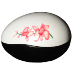 urne galet resine noir et blanc